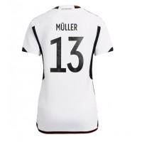 Camiseta Alemania Thomas Muller #13 Primera Equipación para mujer Mundial 2022 manga corta